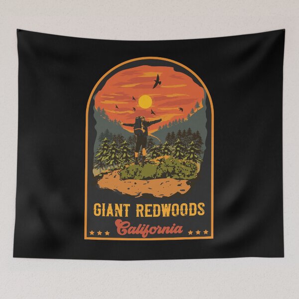 Item preview, Hiking Giant Redwoods California  designed and sold by HomeCoquette.