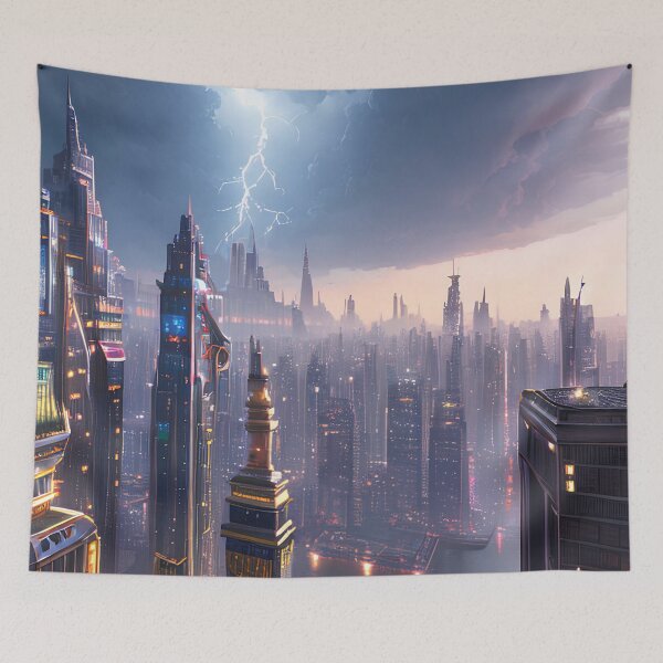 Item preview, A Vision of the Future: A Clean and Bright Floating City in the Sky designed and sold by D3monic.