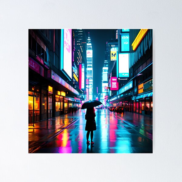 Item preview, A Woman's Journey Through the Rain and Neon Lights designed and sold by D3monic.