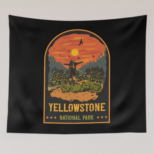 Item preview, Hiking Yellowstone National Park  designed and sold by HomeCoquette.