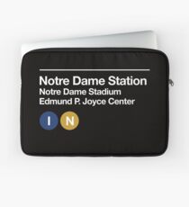 Notre Dame Sports Venues Subway Sign Laptop Sleeve