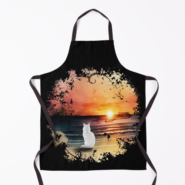 Item preview, Cute Cat Watching Sunset Scene designed and sold by Midnight 420.