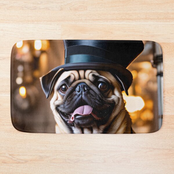 Item preview, A steampunk pug on a coffee break designed and sold by ArtCreator2023.