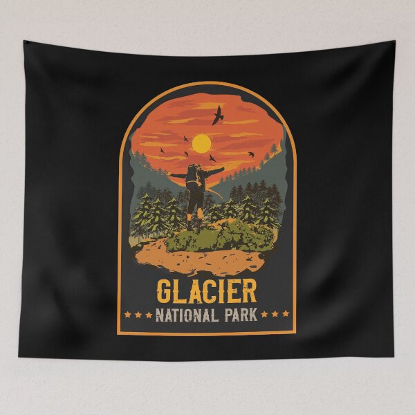 Item preview, Hiking Glacier National Park  designed and sold by HomeCoquette.