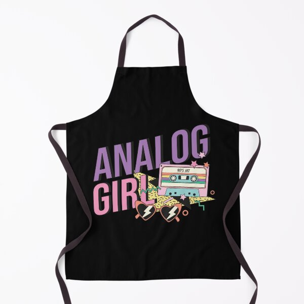Item preview, Retro 90s Analog Girl Pink and Purple on Black designed and sold by sweetbelle.