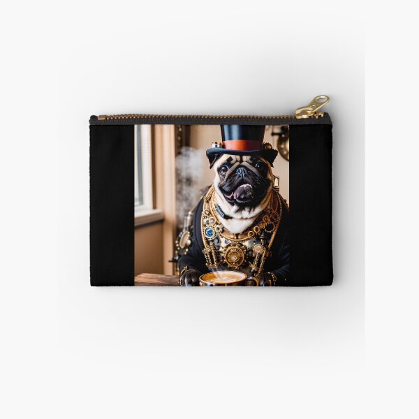 Item preview, Steampunk adventures with a pug and coffee designed and sold by ArtCreator2023.