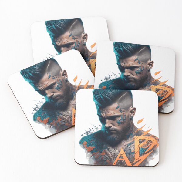 Item preview, tatooed mohawk designed and sold by R&B Art and design.