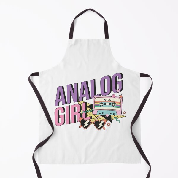 Item preview, Retro 90s Analog Girl Pink and Purple on White designed and sold by sweetbelle.