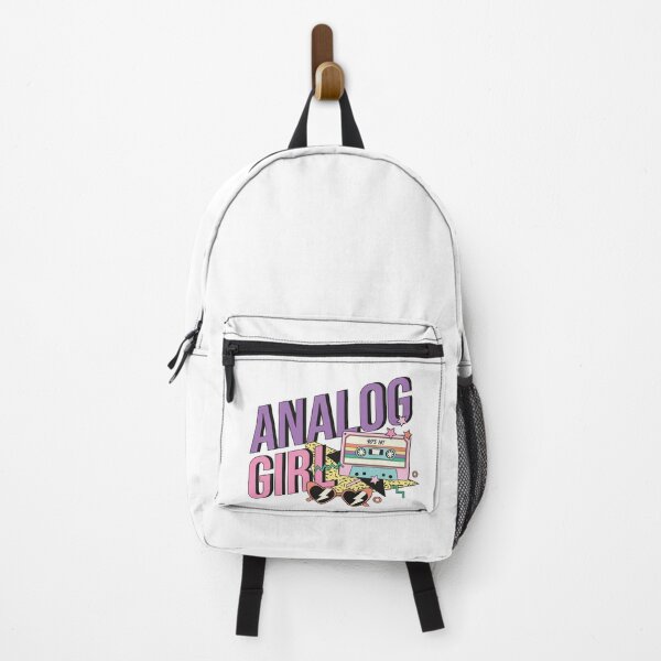 Item preview, Retro 90s Analog Girl Pink and Purple on White designed and sold by sweetbelle.
