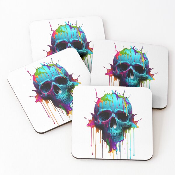 Item preview, The colorful skull designed and sold by R&B Art and design.