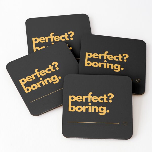Item preview, perfect? boring. shirt | Motivational quote | wall art | Minimalist | gift | friends | self-confidence | eye catcher | Clever sayings designed and sold by JoWillem.