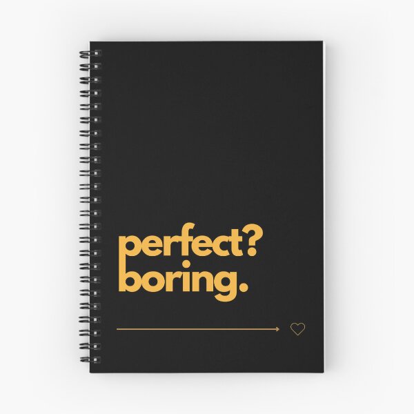 Item preview, perfect? boring. shirt | Motivational quote | wall art | Minimalist | gift | friends | self-confidence | eye catcher | Clever sayings designed and sold by JoWillem.