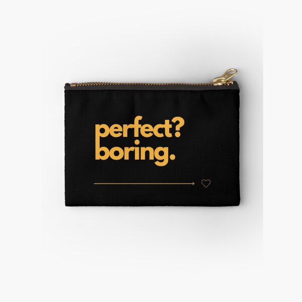 Item preview, perfect? boring. shirt | Motivational quote | wall art | Minimalist | gift | friends | self-confidence | eye catcher | Clever sayings designed and sold by JoWillem.