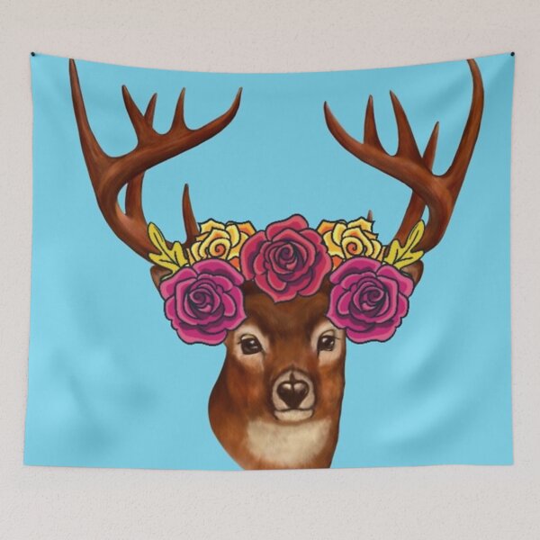 Item preview, Deer with Flower Crown designed and sold by TheCatmeow2000.