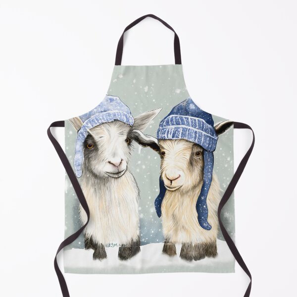 Item preview, Adorable Baby Goats in Winter Hats Playing in the Snow designed and sold by newnomads-art.