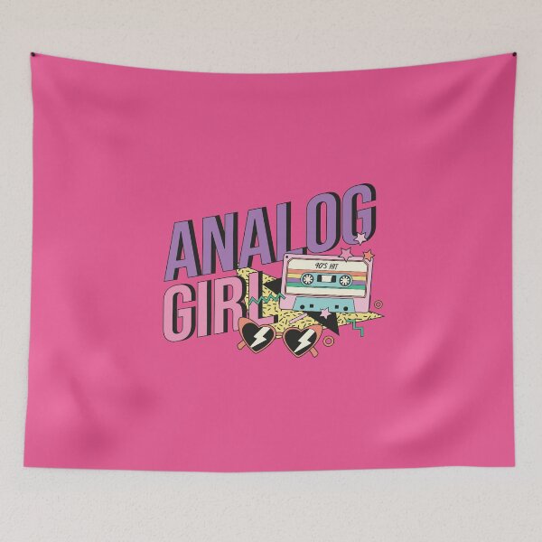 Item preview, Retro 90s Analog Girl Pink and Purple on Pink designed and sold by sweetbelle.