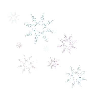 Artwork thumbnail, Pastel Snowflakes by conscript