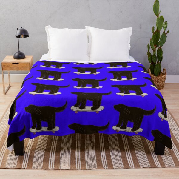 Item preview, Labrador brown skater on electric blue designed and sold by Itsdomd.