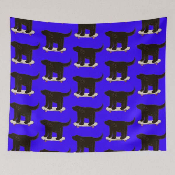 Item preview, Labrador brown skater on electric blue designed and sold by Itsdomd.