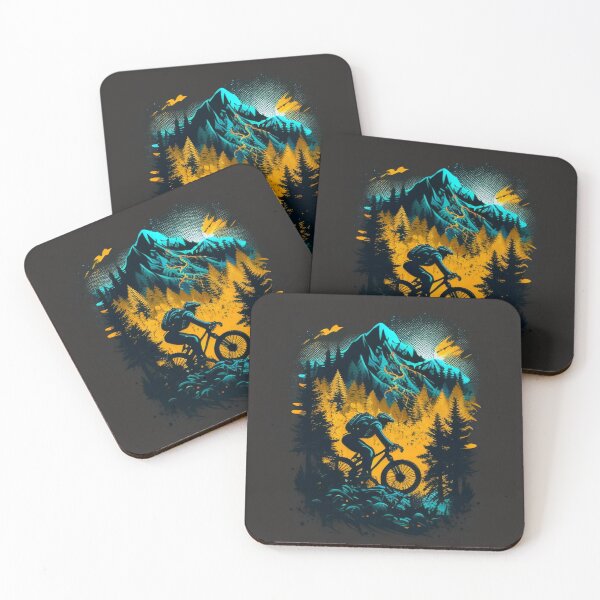 Item preview, Biking in the woods forest in mountains designed and sold by YeKnot.