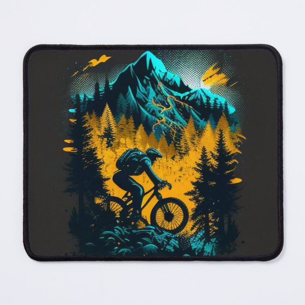 Item preview, Biking in the woods forest in mountains designed and sold by YeKnot.