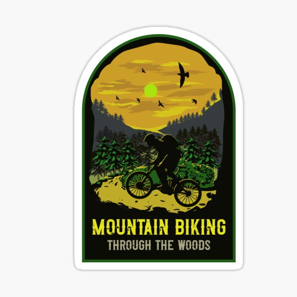 Item preview, Mountain biking through the woods designed and sold by HomeCoquette.