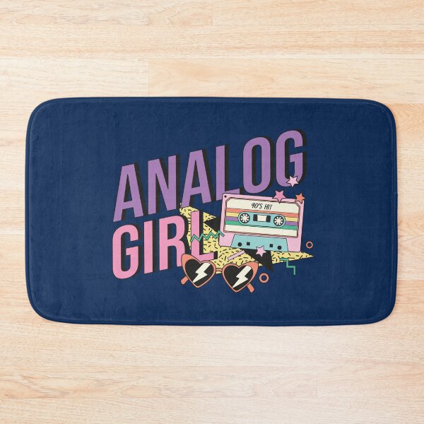 Item preview, Copy of Retro 90s Analog Girl Pink and Purple on Blue designed and sold by sweetbelle.