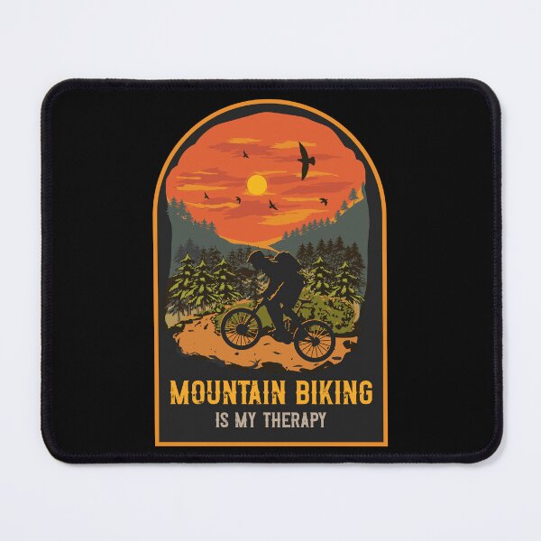 Item preview, Mountain biking is my therapy  designed and sold by HomeCoquette.