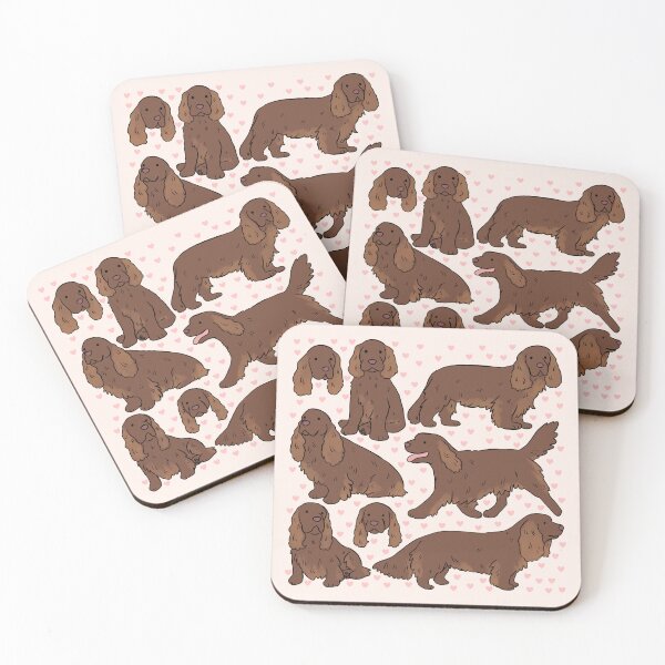 Item preview, Spaniel sussex cute illustration pattern  designed and sold by Yarafantasyart.
