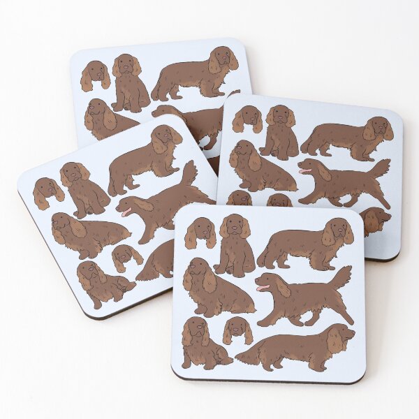 Item preview, Spaniel sussex cute illustration pattern  designed and sold by Yarafantasyart.