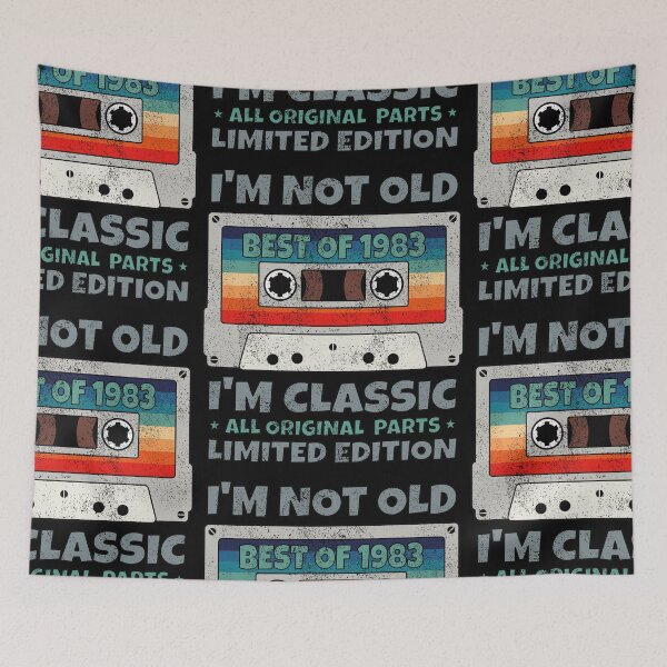 Item preview, VINTAGE BEST OF 1983 ALL ORIGINAL PARTS LIMITED EDITION RETRO FUNNY DISTRESSED CASSETTE BIRTHDAY GIFT designed and sold by Kipcio.
