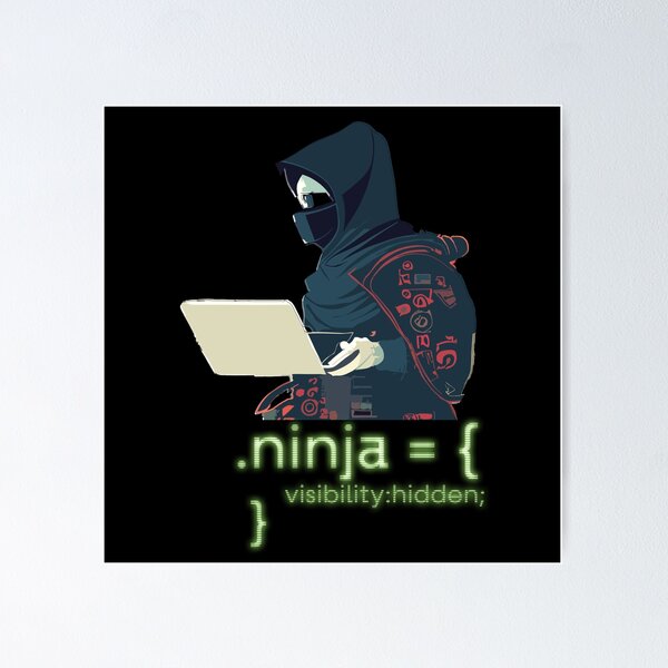 Artikel-Vorschau von CSS-Ninja, designt und verkauft von WackyWorldArt.