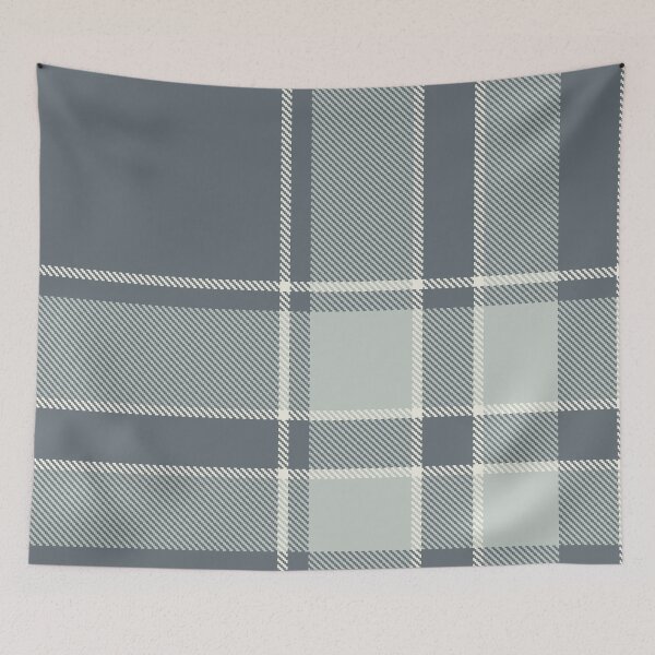 Item preview, Cuadros escoceses azules y grises | Diseño de rayas moderno y único designed and sold by TheWalnut.