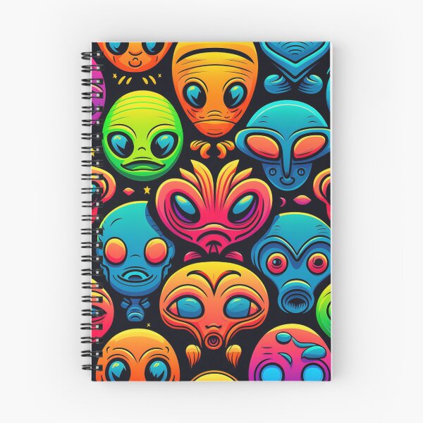 Item preview, aliens faces pattern designed and sold by moroccan-stret.