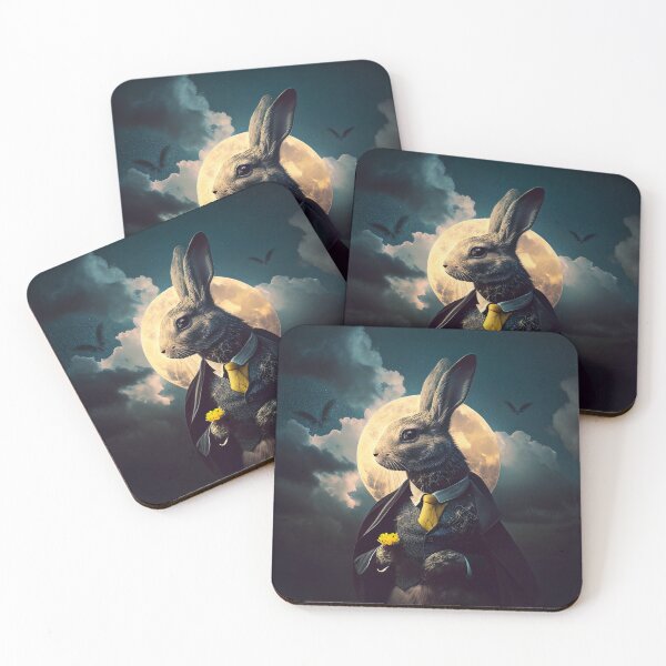 Item preview, Vintage Hare Rabbit Sticker Cottagecore Rabbit Hare & Moon Design designed and sold by Art.Fusion.Studio.