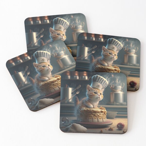 Item preview, cute cat bakes a cake, you bake the world a better place designed and sold by OTA01.