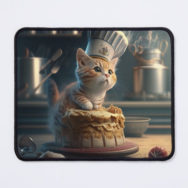 Item preview, cute cat bakes a cake, you bake the world a better place designed and sold by OTA01.