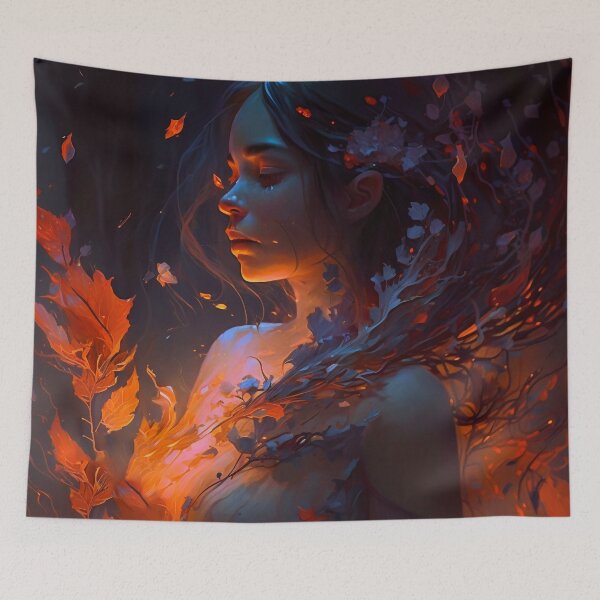 Item preview, Melodic Flames: A Digital Painting of Passion and Love designed and sold by oanaunciuleanu.