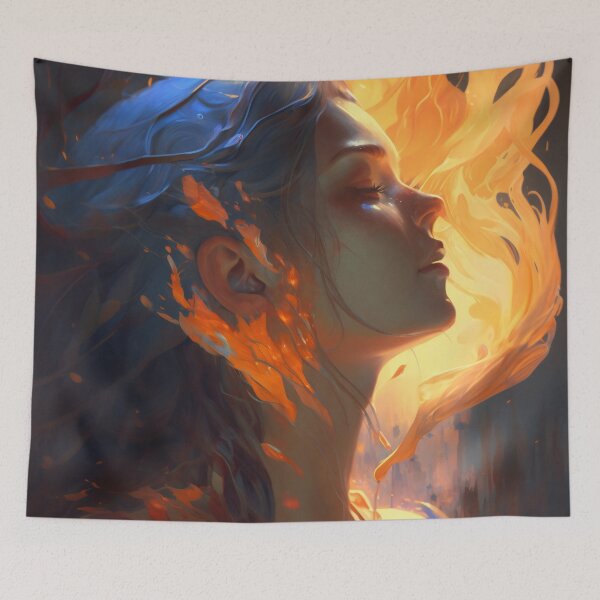 Item preview, Melodic Flames: A Digital Painting of Passion and Love designed and sold by oanaunciuleanu.