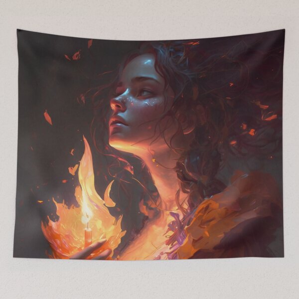 Item preview, Melodic Flames: A Digital Painting of Passion and Love designed and sold by oanaunciuleanu.