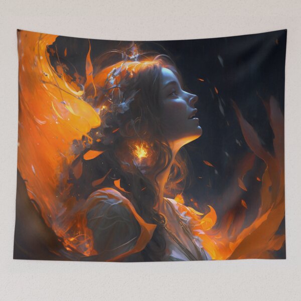 Item preview, Melodic Flames: A Digital Painting of Passion and Love designed and sold by oanaunciuleanu.