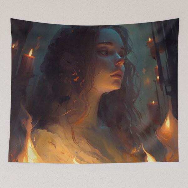 Item preview, Melodic Flames: A Digital Painting of Passion and Love designed and sold by oanaunciuleanu.