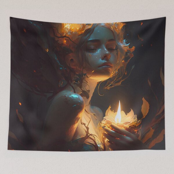Item preview, Melodic Flames: A Digital Painting of Passion and Love designed and sold by oanaunciuleanu.