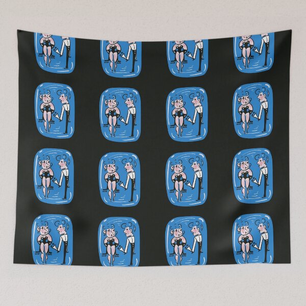 Item preview, Valentine with flowers (Blue) designed and sold by Doodbods.