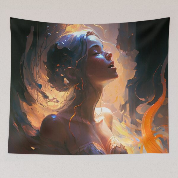 Item preview, Melodic Flames: A Digital Painting of Passion and Love designed and sold by oanaunciuleanu.