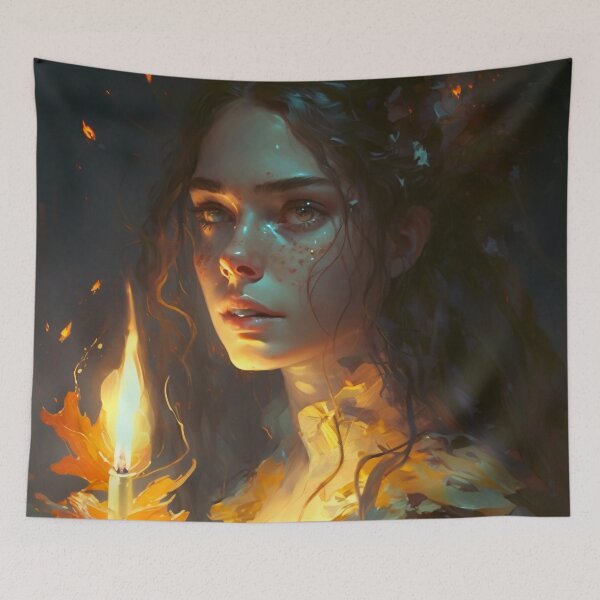 Item preview, Melodic Flames: A Digital Painting of Passion and Love designed and sold by oanaunciuleanu.