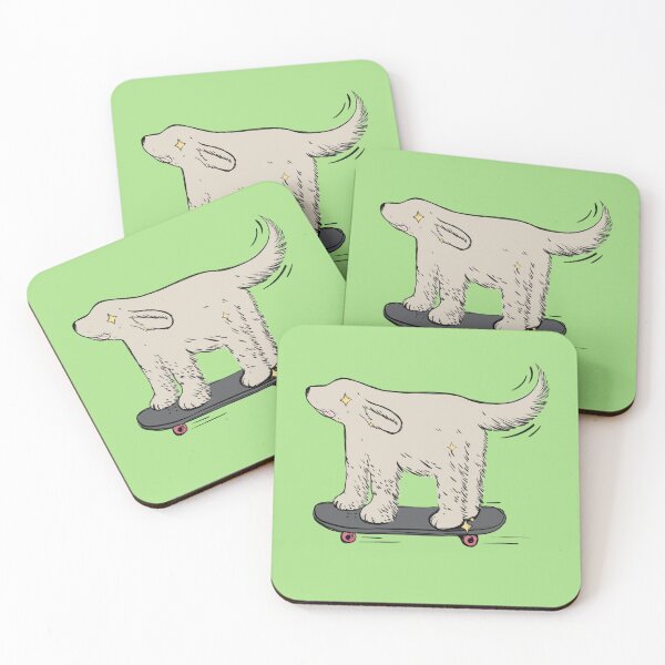 Item preview, Labrador skater on yasmine green designed and sold by Itsdomd.