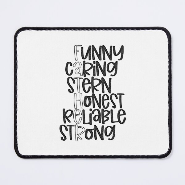 Item preview, The Qualities of a Great Dad - Funny Caring Stern Honest Reliable Strong, Quote Design designed and sold by RedArtsDesign.