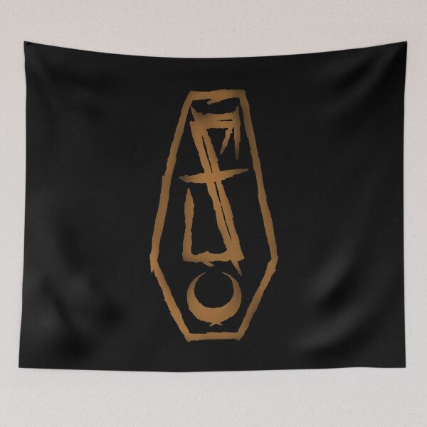 Item preview, Lorna shore flesh coffin logo in gold designed and sold by Cool-Vibez.
