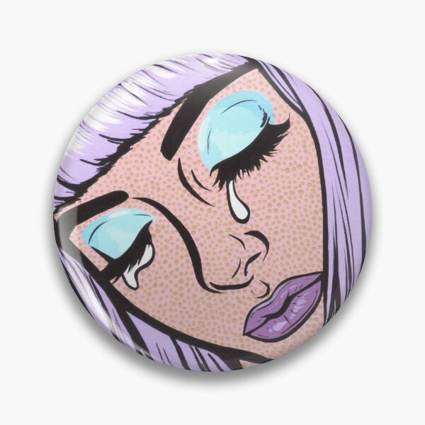 Item preview, Lilac Bangs Crying Comic Girl designed and sold by turddemon.